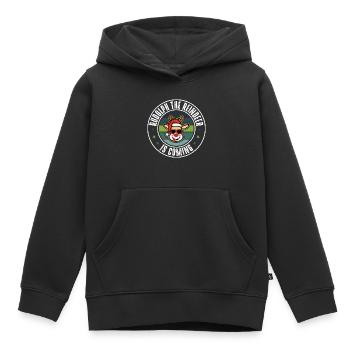 Rudolph - Sweat Premium à capuche enfant bio - noir - Devant - AI Model Kid Male (0cm)