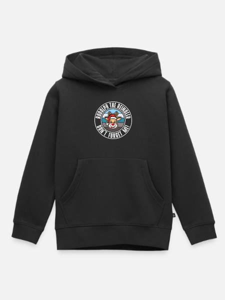 Rudolph - Kinder Premium Organic Hoodie - Schwarz