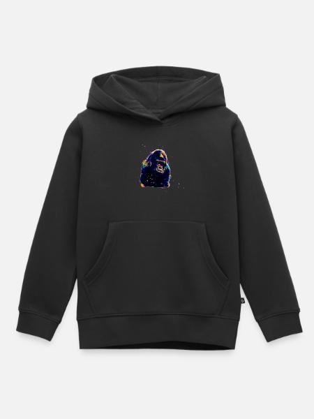 Schimpanse - Kinder Premium Organic Hoodie - Schwarz