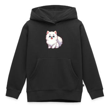 spitz 4 - Sweat Premium à capuche enfant bio - noir - Devant - AI Model Kid Male (0cm)