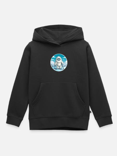 Yeti - Kinder Premium Organic Hoodie - Schwarz