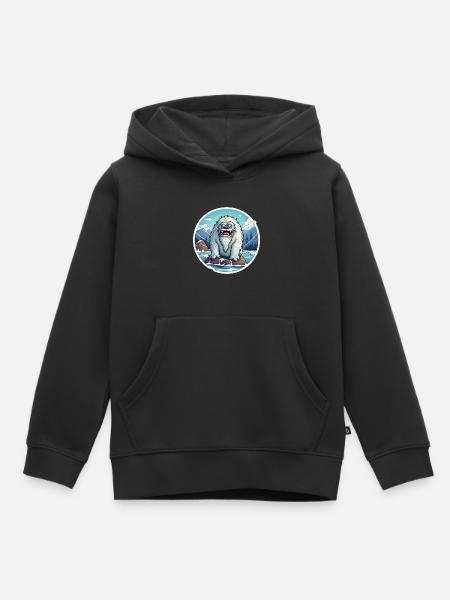 Yeti - Kinder Premium Organic Hoodie - Schwarz