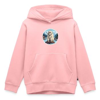 Yeti - Kinder Premium Organic Hoodie - Rosa - Vorne - AI Model Kid Female (0cm)