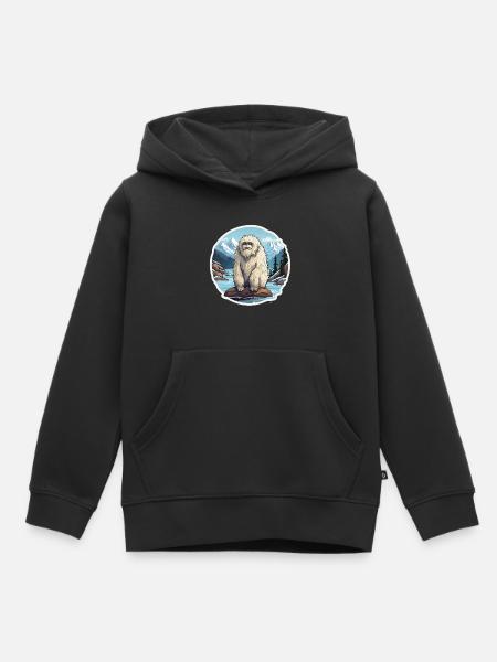 Yeti - Kinder Premium Organic Hoodie - Schwarz