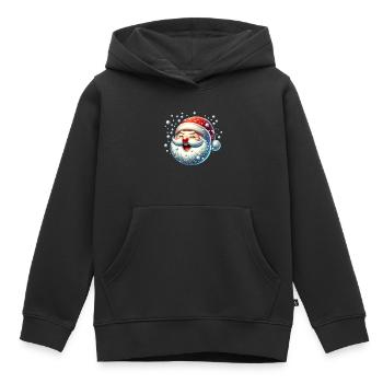 Schnee Schneebälle Weihnachten Lustig Comic - Kinder Premium Organic Hoodie - Schwarz - Vorne - AI Model Kid Male (0cm)