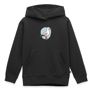 Seabird Seagull - Kids Premium Organic Hoodie - black - Front - AI Model Kid Male (0cm)