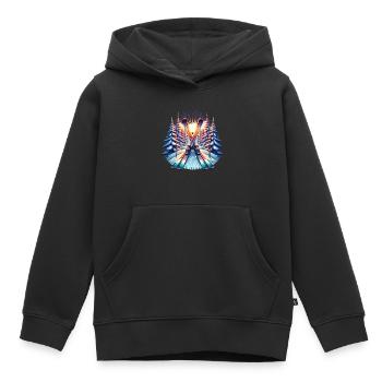 Ski Skifahren Skipiste - Kinder Premium Organic Hoodie - Schwarz - Vorne - AI Model Kid Male (0cm)