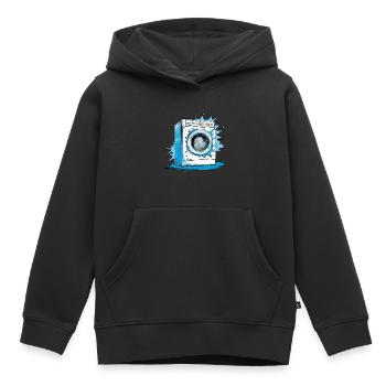 Waschmaschine - Kinder Premium Organic Hoodie - Schwarz - Vorne - AI Model Kid Male (0cm)