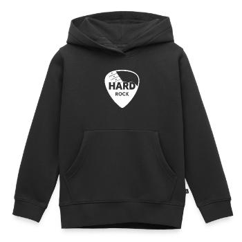 Médiator Hard Rock - Sweat Premium à capuche enfant bio - noir - Devant - AI Model Kid Male (0cm)