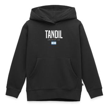 Tandil Argentine Argentin - Sweat Premium à capuche enfant bio - noir - Devant - AI Model Kid Male (0cm)