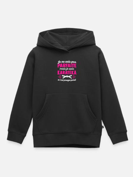 Ich bin ein Karateka - Kinder Premium Organic Hoodie - Schwarz