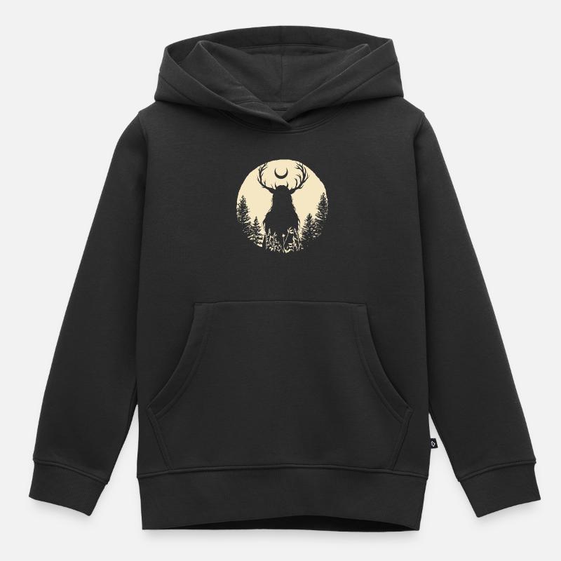 Mondhexe Moonwitch - Kinder Premium Organic Hoodie - Schwarz