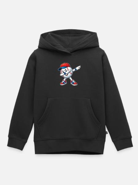 Dabbing Baseball - Kinder Premium Organic Hoodie - Schwarz