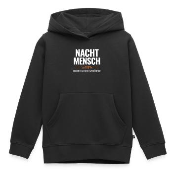 Nachtmensch – Vor Mittag nicht verfügbar - Kinder Premium Organic Hoodie - Schwarz - Vorne - AI Model Kid Male (0cm)