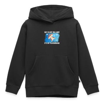 Wingsuit fliegen Base Jumping Fallschirmspringen Wingsuiting - Kinder Premium Organic Hoodie - Schwarz - Vorne - AI Model Kid Male (0cm)