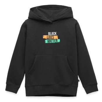 Black Lives Matter - Sweat Premium à capuche enfant bio - noir - Devant - AI Model Kid Male (0cm)