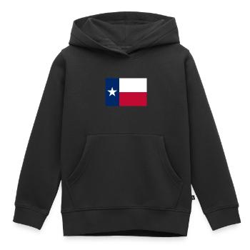 Texas texanisch Flagge Fahne - Kinder Premium Organic Hoodie - Schwarz - Vorne - AI Model Kid Male (0cm)