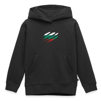 Bulgarie Drapeau bulgare Drapeau Plage d’or - Sweat Premium à capuche enfant bio - noir - Devant - AI Model Kid Male (0cm)