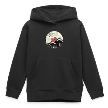 Mountain Sound Grafik - Kinder Premium Organic Hoodie - Schwarz - Vorne - AI Model Kid Male (0cm)