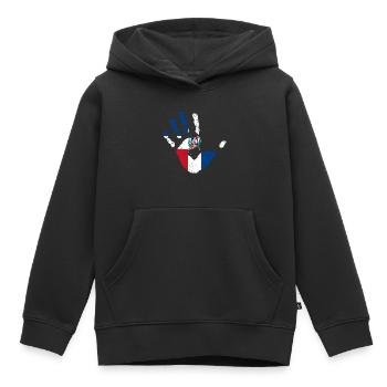 République dominicaine Drapeau Dom Rep Voyage drapeau - Sweat Premium à capuche enfant bio - noir - Devant - AI Model Kid Male (0cm)