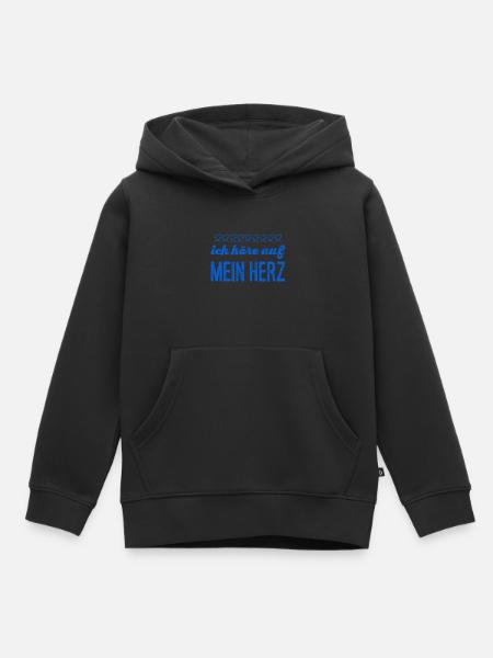 mein Herz kennt den Weg - Kinder Premium Organic Hoodie - Schwarz