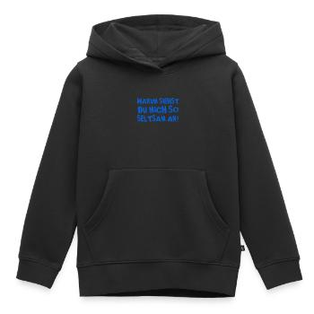 dein Blick ist seltsam - Kinder Premium Organic Hoodie - Schwarz - Vorne - AI Model Kid Male (0cm)