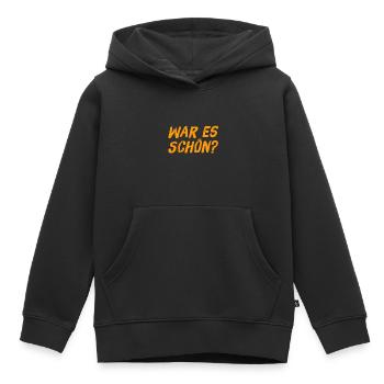 war es schön? - Kinder Premium Organic Hoodie - Schwarz - Vorne - AI Model Kid Male (0cm)