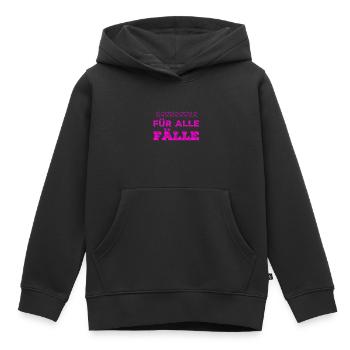 ich habe einen Plan B - Kinder Premium Organic Hoodie - Schwarz - Vorne - AI Model Kid Male (0cm)