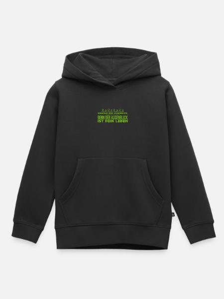 genieße den Moment - Kinder Premium Organic Hoodie - Schwarz