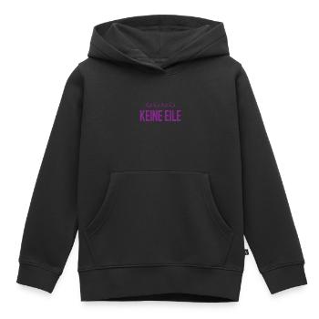 keinen Stress - Kinder Premium Organic Hoodie - Schwarz - Vorne - AI Model Kid Male (0cm)
