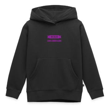 ich mache schnell - Kinder Premium Organic Hoodie - Schwarz - Vorne - AI Model Kid Male (0cm)