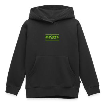 betreten ist nicht erlaubt - Kinder Premium Organic Hoodie - Schwarz - Vorne - AI Model Kid Male (0cm)