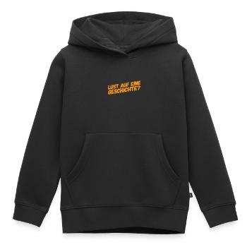 Geschichte? - Kinder Premium Organic Hoodie - Schwarz - Vorne - AI Model Kid Male (0cm)
