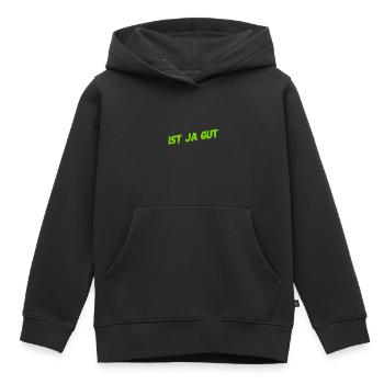 bleib locker - Kinder Premium Organic Hoodie - Schwarz - Vorne - AI Model Kid Male (0cm)