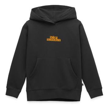schön sie zu treffen - Kinder Premium Organic Hoodie - Schwarz - Vorne - AI Model Kid Male (0cm)