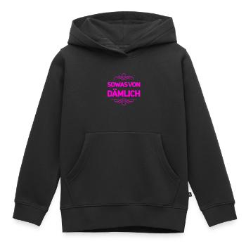 sowas von dumm - Kinder Premium Organic Hoodie - Schwarz - Vorne - AI Model Kid Male (0cm)