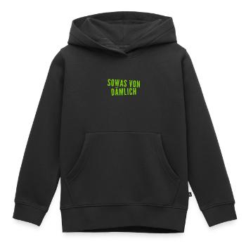 voll dumm - Kinder Premium Organic Hoodie - Schwarz - Vorne - AI Model Kid Male (0cm)