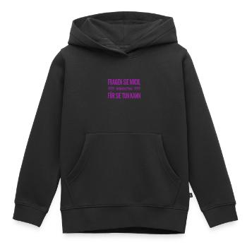 Hilfe gefällig? - Kinder Premium Organic Hoodie - Schwarz - Vorne - AI Model Kid Male (0cm)