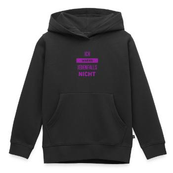 mich trifft keine Schuld - Kinder Premium Organic Hoodie - Schwarz - Vorne - AI Model Kid Male (0cm)
