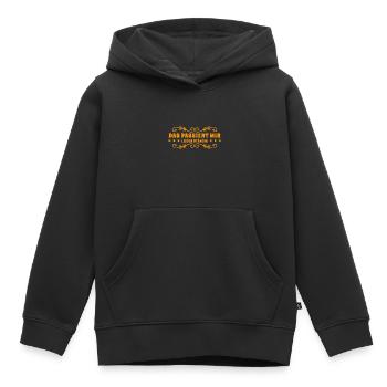 das passiert mir leider ständig - Kinder Premium Organic Hoodie - Schwarz - Vorne - AI Model Kid Male (0cm)