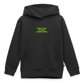 mein Name ist albern - Kinder Premium Organic Hoodie - Schwarz - Vorne - AI Model Kid Male (0cm)