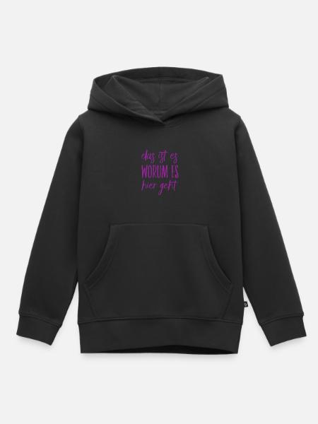 das ist das Motiv - Kinder Premium Organic Hoodie - Schwarz