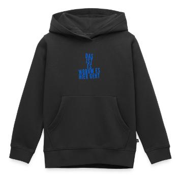 mein warum - Kinder Premium Organic Hoodie - Schwarz - Vorne - AI Model Kid Male (0cm)