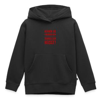 Herr Schnellsch - Kinder Premium Organic Hoodie - Schwarz - Vorne - AI Model Kid Male (0cm)