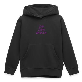 ich muss auch los - Kinder Premium Organic Hoodie - Schwarz - Vorne - AI Model Kid Male (0cm)