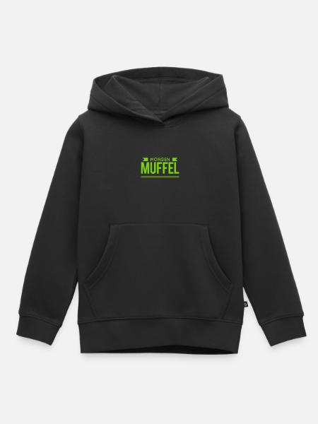 Morgenmuffel - Kinder Premium Organic Hoodie - Schwarz