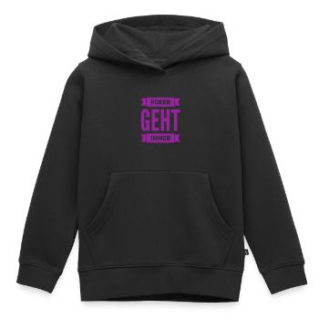 ich stehe auf Poker - Kinder Premium Organic Hoodie - Schwarz - Vorne - AI Model Kid Male (0cm)