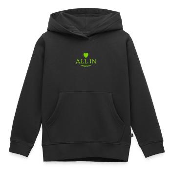 all in ist mein Ding - Kinder Premium Organic Hoodie - Schwarz - Vorne - AI Model Kid Male (0cm)
