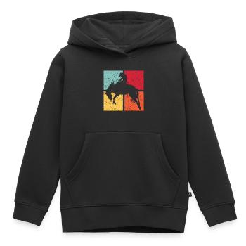 Westernreiten Westernpferd Westernreiter Rodeo - Kinder Premium Organic Hoodie - Schwarz - Vorne - AI Model Kid Male (0cm)