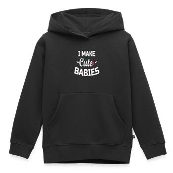 Vatertag Papa Papa Papa - Kinder Premium Organic Hoodie - Schwarz - Vorne - AI Model Kid Male (0cm)